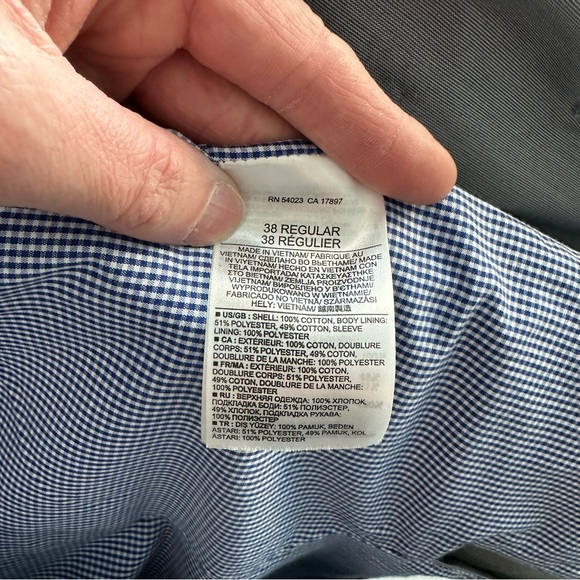 Banana Republic light blue grey sport coat - Picture 5 of 5